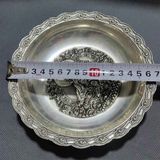  Đĩa Cảnh Đồng Mạ Bạc Chạm Nổi Liên Hoa Sanh Cổ Phong BKMECN-10169 