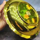  Đĩa Thưởng Đồng Mạ Vàng Chạm Nổi Long Phụng Trình Tường BKMECN-10173 