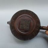 Bộ Ấm Chén Đồng Đỏ Chạm Nổi Bách Phúc Cát Tường BKMECN-10180 