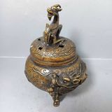  Lư Xông Trầm Đồng Cổ Tạc Nổi Thanh Long Hưng Thịnh BKMECN-10183 