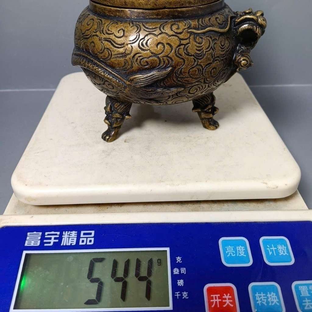  Lư Xông Trầm Đồng Cổ Tạc Nổi Thanh Long Hưng Thịnh BKMECN-10183 
