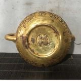  Ấm Đồng Mạ Vàng Giả Cổ Chạm Nổi Bách Phúc Cát Tường BKMECN-10184 
