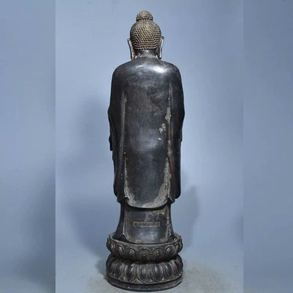  Tượng Đồng Phật Tổ A Di Đà Đứng Đài Sen BKMECN-10187 