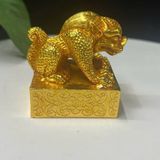  Ấn Đồng Mạ Vàng Tạc Nổi Thần Thú Tỳ Hưu Chiêu Tài Tiến Bảo BKMECN-10192 