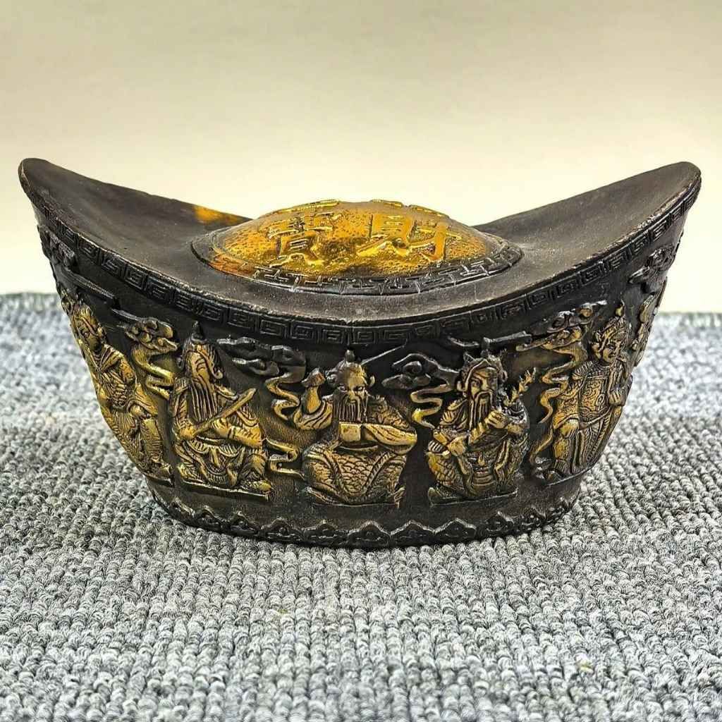  Thỏi Vàng Bằng Đồng Thúc Nổi Lưỡng Long Chầu Chữ Chiêu Tài BKMECN-10198 