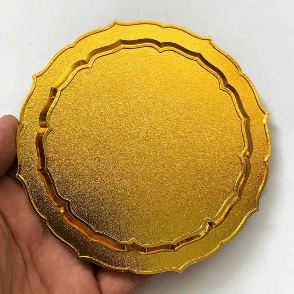  Đĩa Đồng Cửu Long Chầu Nguyệt Mạ Vàng Cổ Ngoạn  BKMECN-10203 