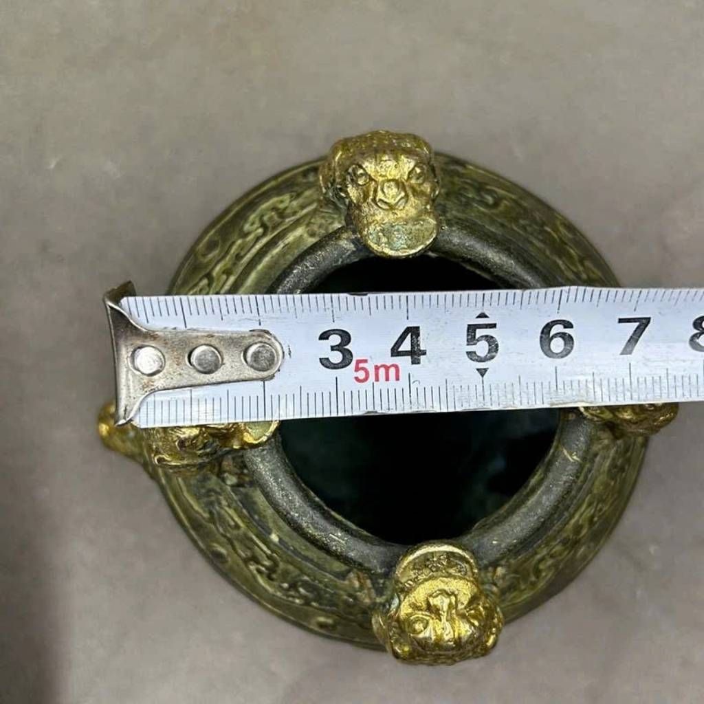  Hũ Tụ Bảo Bằng Đồng Đúc Nổi Thiềm Thừ Và Hổ Phù BKMECN-10210 