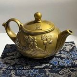  Ấm Trà Bằng Đồng Chạm Nổi Linh Long Tài Lộc BKMECN-10212 