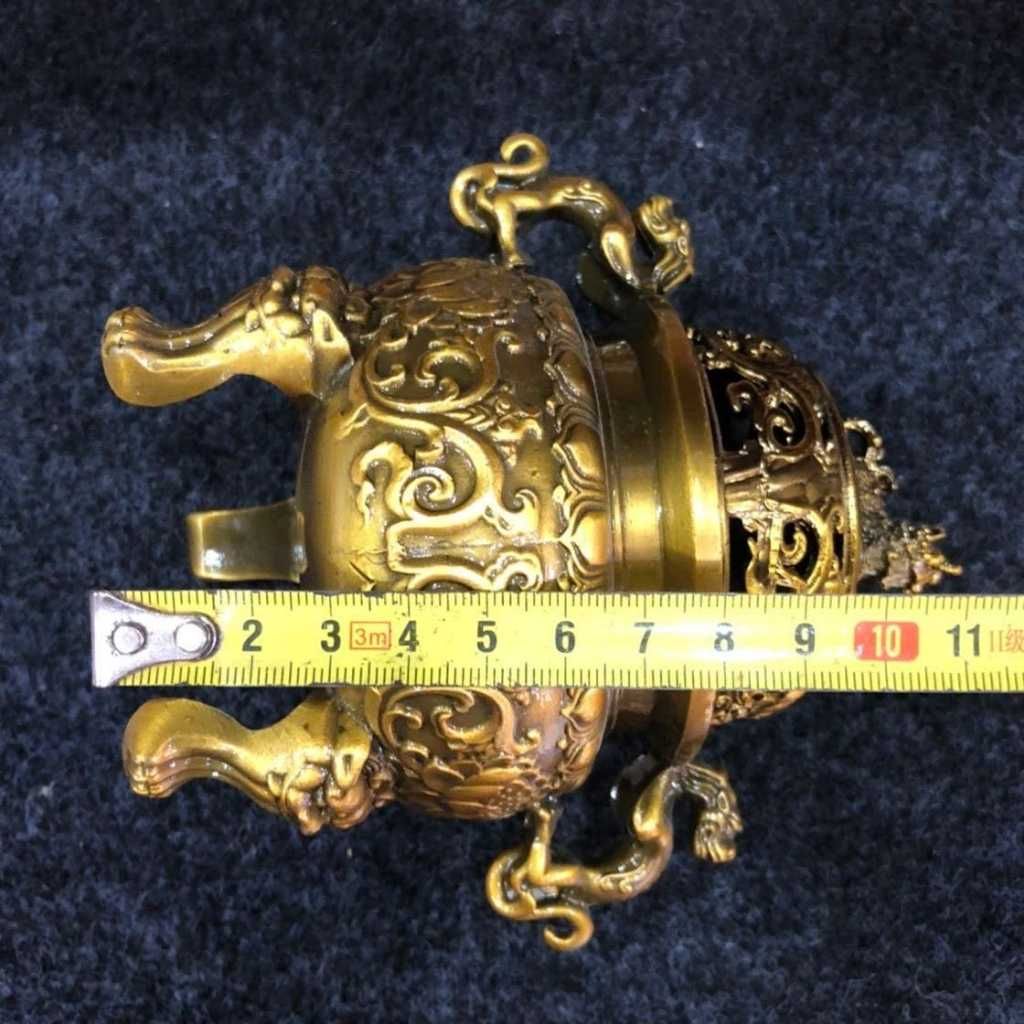  Lư Xông Trầm Hương Bằng Đồng Ba Chân Hổ Phù BKMECN-10215 