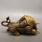 Tượng Trâu Đồng Phong Thủy Cõng Bao Tiền Chiêu Tài Tiến Bảo BKMECN-10222 