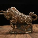  Tượng Trâu Đồng Phong Thủy Khảm Ngọc Chiêu Tài Tiến Bảo BKMECN-10223 