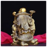  Tượng Phật Di Lặc Cưỡi Long Quy Bằng Đồng BKMECN-10225 