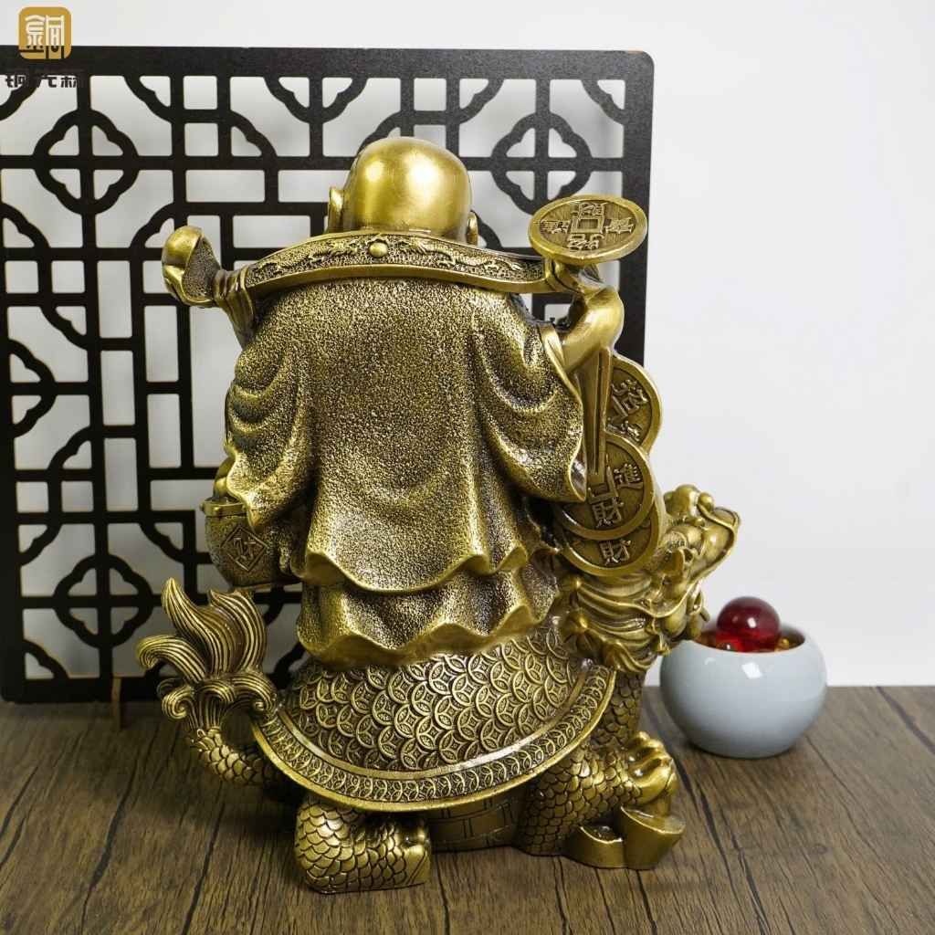  Tượng Phật Di Lặc Cưỡi Long Quy Bằng Đồng BKMECN-10226 