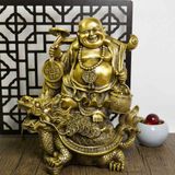  Tượng Phật Di Lặc Cưỡi Long Quy Bằng Đồng BKMECN-10226 