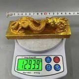  Ấn rồng bằng đồng phong thủy dát vàng hoàng kim BKMECN-10235 