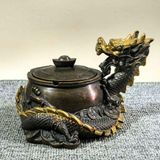  Gạt Tàn Rồng Ôm Hũ Tiền Bằng Đồng Phong Thủy BKMECN-10242 