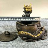  Gạt Tàn Rồng Ôm Hũ Tiền Bằng Đồng Phong Thủy BKMECN-10242 