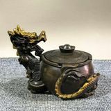  Gạt Tàn Rồng Ôm Hũ Tiền Bằng Đồng Phong Thủy BKMECN-10242 