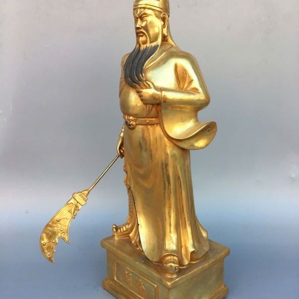  Tượng Quan Công Bằng Đồng Vàng Phong Thủy BKMECN-10244 