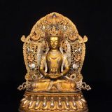  Tượng Phật Vô Lượng Thọ Bằng Đồng Tinh Xảo BKMECN-10246 