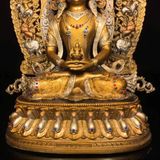 Tượng Phật Vô Lượng Thọ Bằng Đồng Tinh Xảo BKMECN-10246 