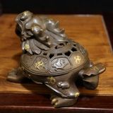  Lư Xông Trầm Bằng Đồng Dáng Long Quy Giả Cổ Tinh Xảo BKMECN-10251 