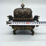  Lư Xông Trầm Tứ Túc Song Long Bằng Đồng Hun Giả Cổ BKMECN-10258 