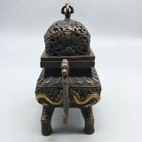  Lư Xông Trầm Tứ Túc Song Long Bằng Đồng Hun Giả Cổ BKMECN-10258 