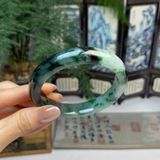  Vòng Tay Ngọc Bích Màu Xanh Rêu Thanh Lịch BKJECN-9454 