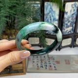  Vòng Tay Ngọc Bích Màu Xanh Rêu Thanh Lịch BKJECN-9454 
