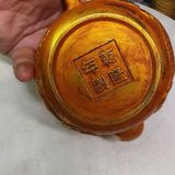  Ấm Trà Bằng Đồng Dát Vàng Họa Tiết Cá Chép Hoa Sen BKMECN-10260 