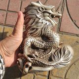  Tượng Rồng Bằng Bạc Nguyên Khối Giả Cổ Phong Thủy BKMECN-10262 