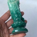  Tượng Phật Quan Thế Âm Bồ Tát Ngọc Xanh Tạc Đài Sen BKMECN-10267 