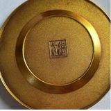  Đĩa Thưởng Chạm Rồng Bằng Đồng Mạ Vàng Phong Thủy BKMECN-10269 