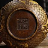  Hũ Đồng Có Nắp Họa Tiết Song Ngư Đúc Nổi Phong Thủy BKCECN-10553 