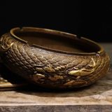  Hũ Đồng Có Nắp Họa Tiết Song Ngư Đúc Nổi Phong Thủy BKCECN-10553 