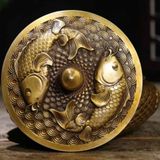  Hũ Đồng Có Nắp Họa Tiết Song Ngư Đúc Nổi Phong Thủy BKCECN-10553 