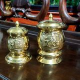  Bộ Đồ Thờ Bằng Đồng Mạ Vàng Trang Trí Bàn Thờ Phật Gia Tiên BKMECN-10275 