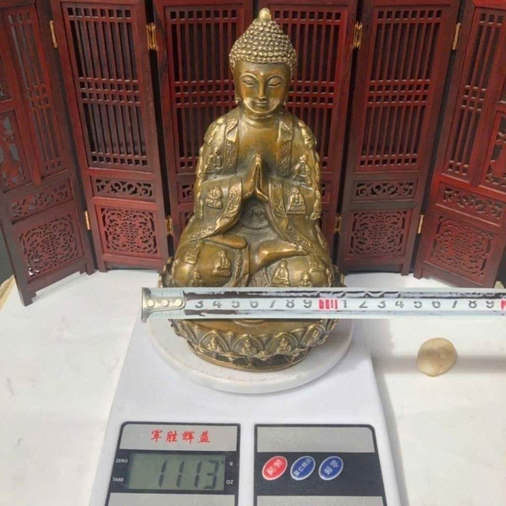  Tượng Phật Bằng Đồng Giả Cổ Sưu Tầm BKMECN-10276 