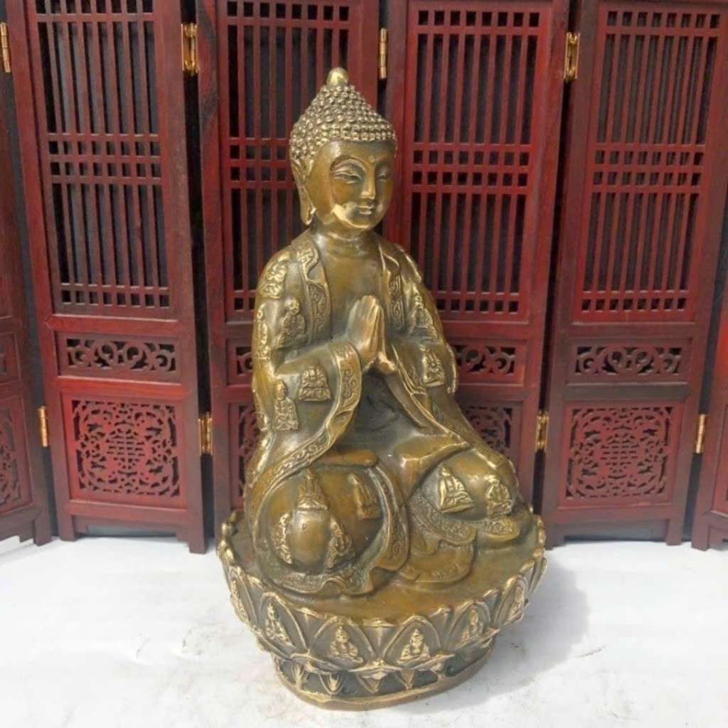  Tượng Phật Bằng Đồng Giả Cổ Sưu Tầm BKMECN-10276 