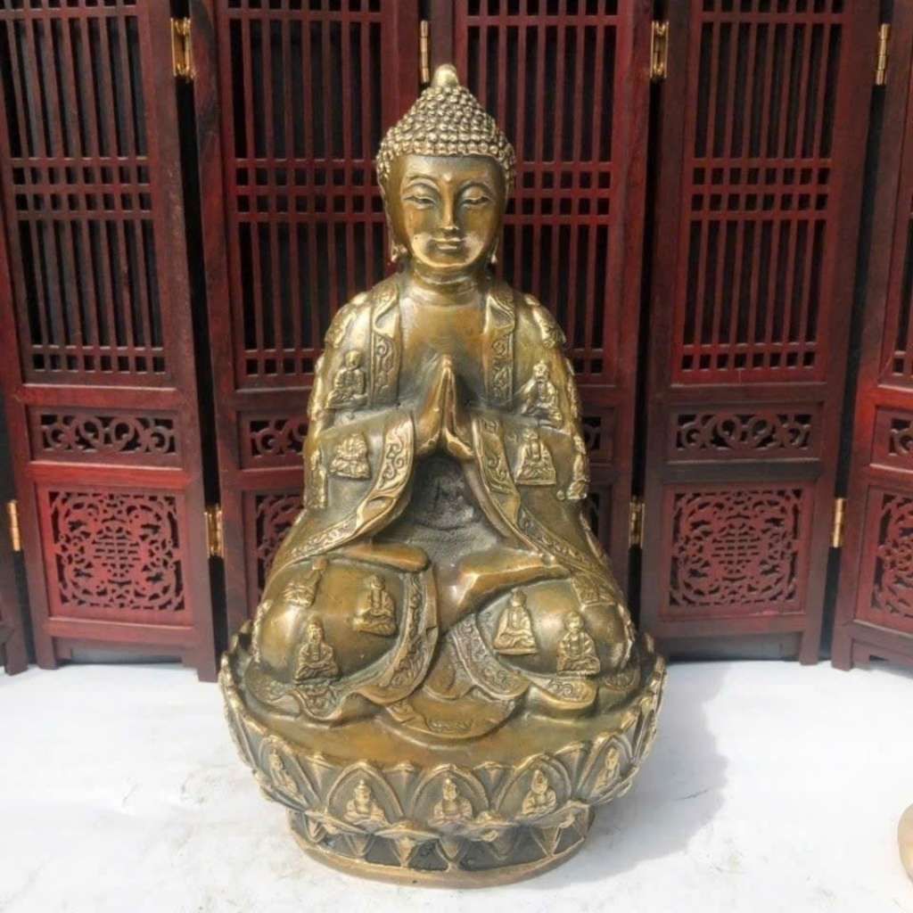 Tượng Phật Bằng Đồng Giả Cổ Sưu Tầm BKMECN-10276 