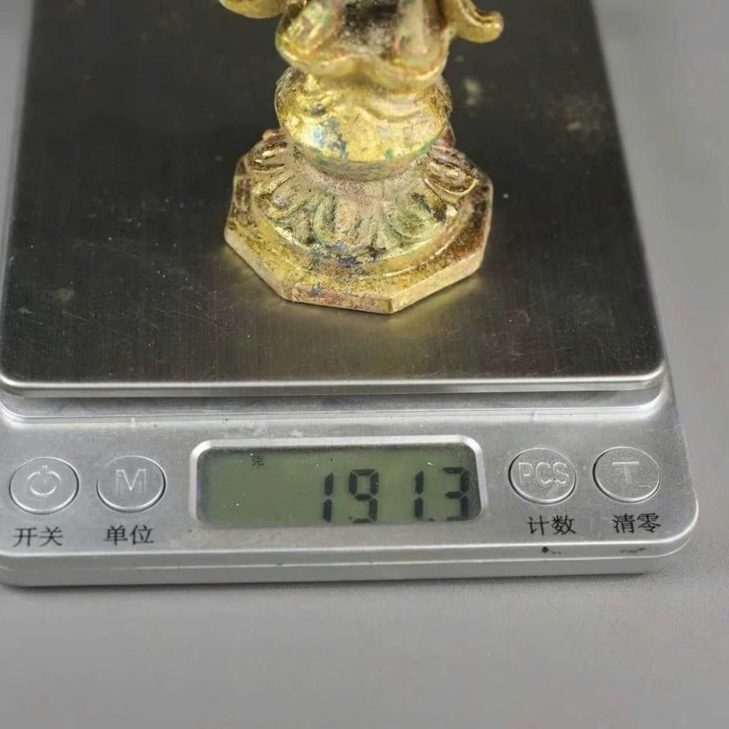  Tượng Phi Thiên Âm Nhạc Bằng Đồng Mạ Vàng BKMECN-10277 