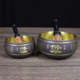  Chuông Xoay Thiền Phật Giáo Mạ Đồng Khắc Bát Nhã Tâm Kinh BKMECN-10278 