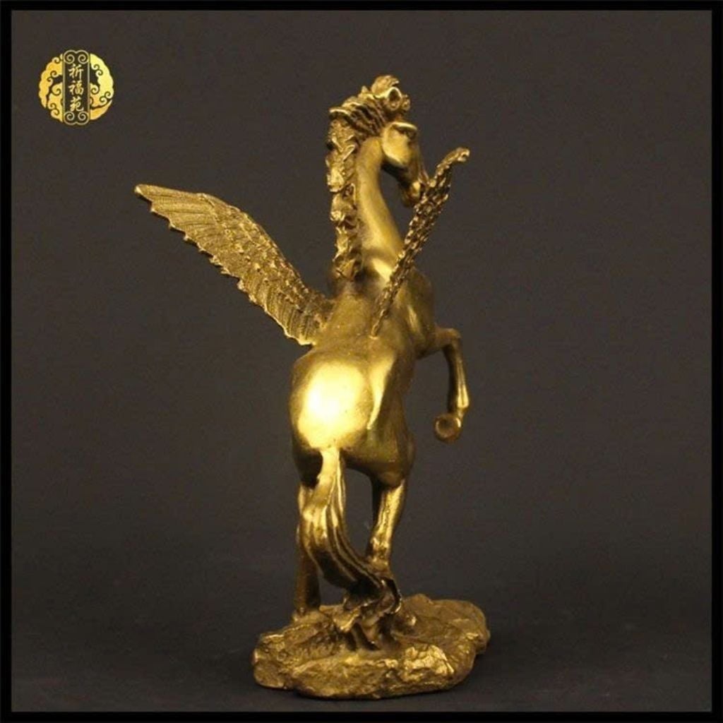  Tượng Ngựa Có Cánh Bằng Đồng Phong Thủy Trưng Bày BKMECN-10287 