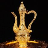  Bộ Bình Ly Đồng Mạ Vàng Hoàng Gia Kèm Khay BKMECN-10299 