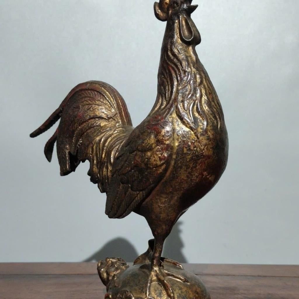  Tượng Gà Trống Đồng Cổ Phong Thủy BKMECN-10300 