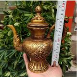  Ấm Đồng Cổ Phong Cách Tây Tạng Chạm Rồng Vờn Mây BKMECN-10305 