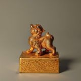 Ấn Tỷ Kì Lân Bằng Đồng Mạ Vàng Sưu Tầm BKMECN-10310 