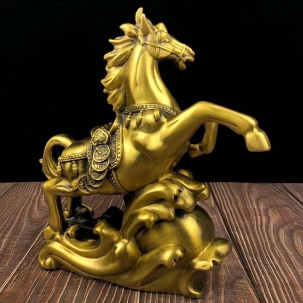  Tượng Ngựa Phong Thủy Bằng Đồng Thau BKMECN-10311 