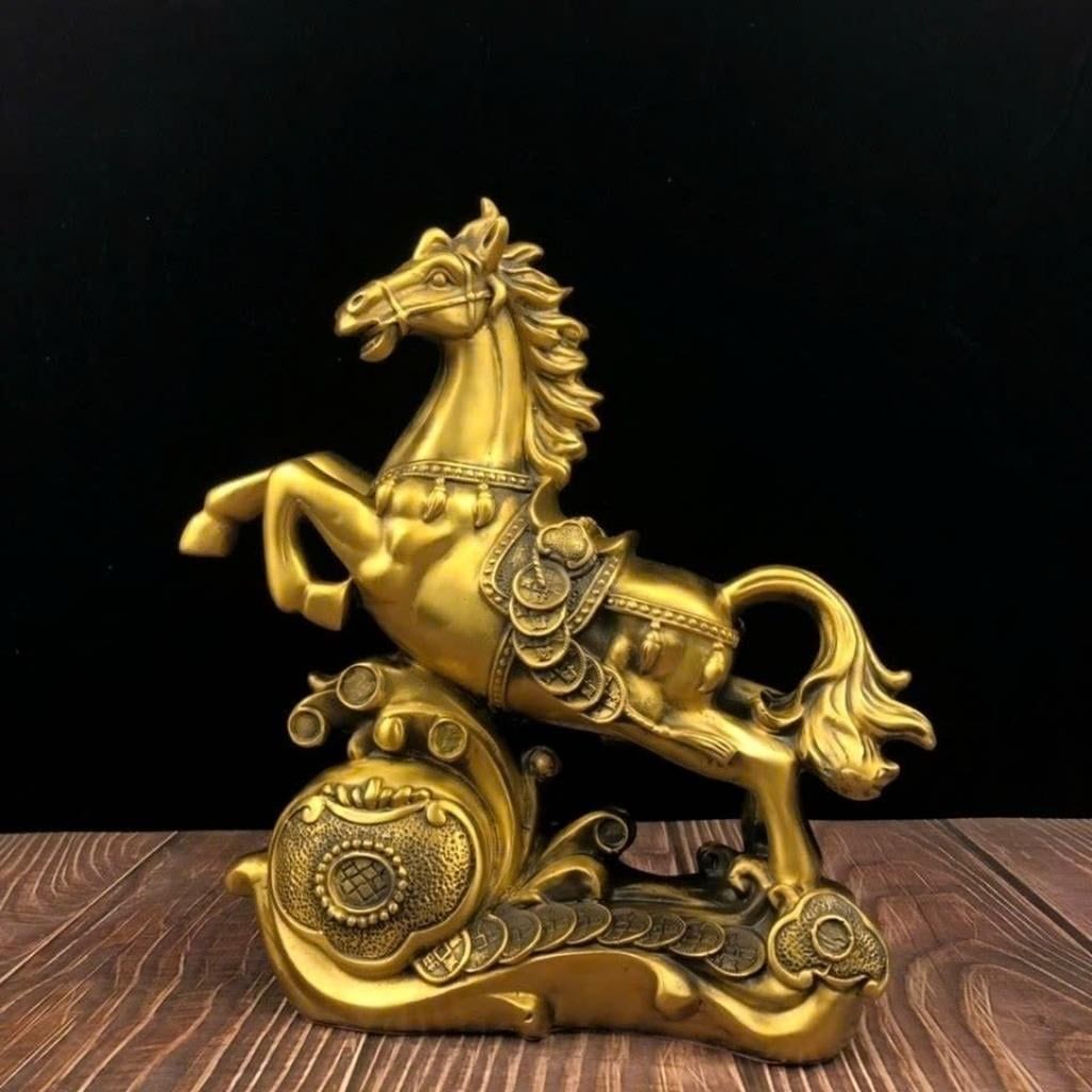 Tượng Ngựa Phong Thủy Bằng Đồng Thau BKMECN-10311 